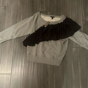 J Crew Ruffled Sweatshirt NWT